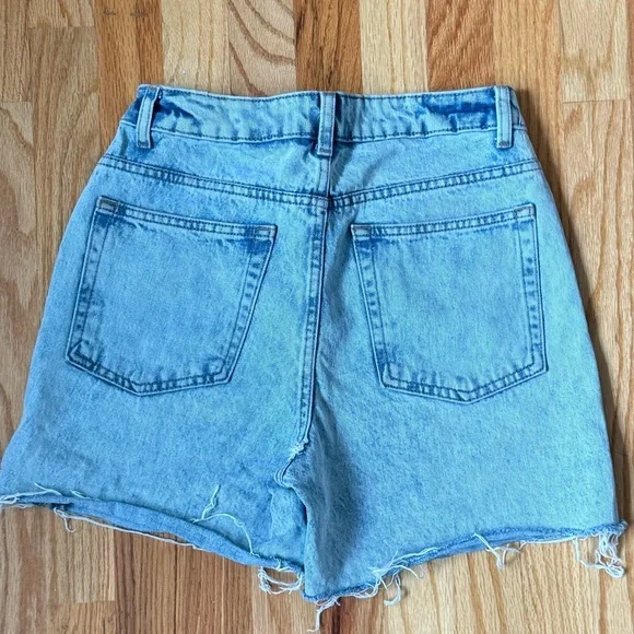 Primark Light Blue High Waist Denim Shorts - Picture 5 of 5